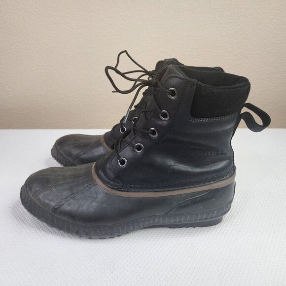 Sorel Men's Size 11 Cheyanne Waterproof Black Duck Waterproof Boots NM1704 - Picture 1 of 7